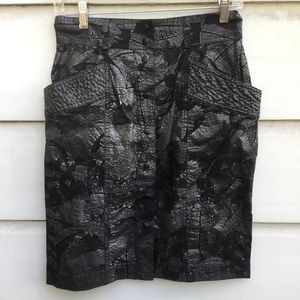 Vintage Casadei black snap front skirt with pockets and outstanding detailing 8